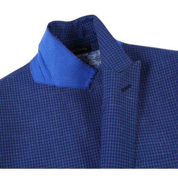 English Laundry Blue Mini-Check Wool Suit