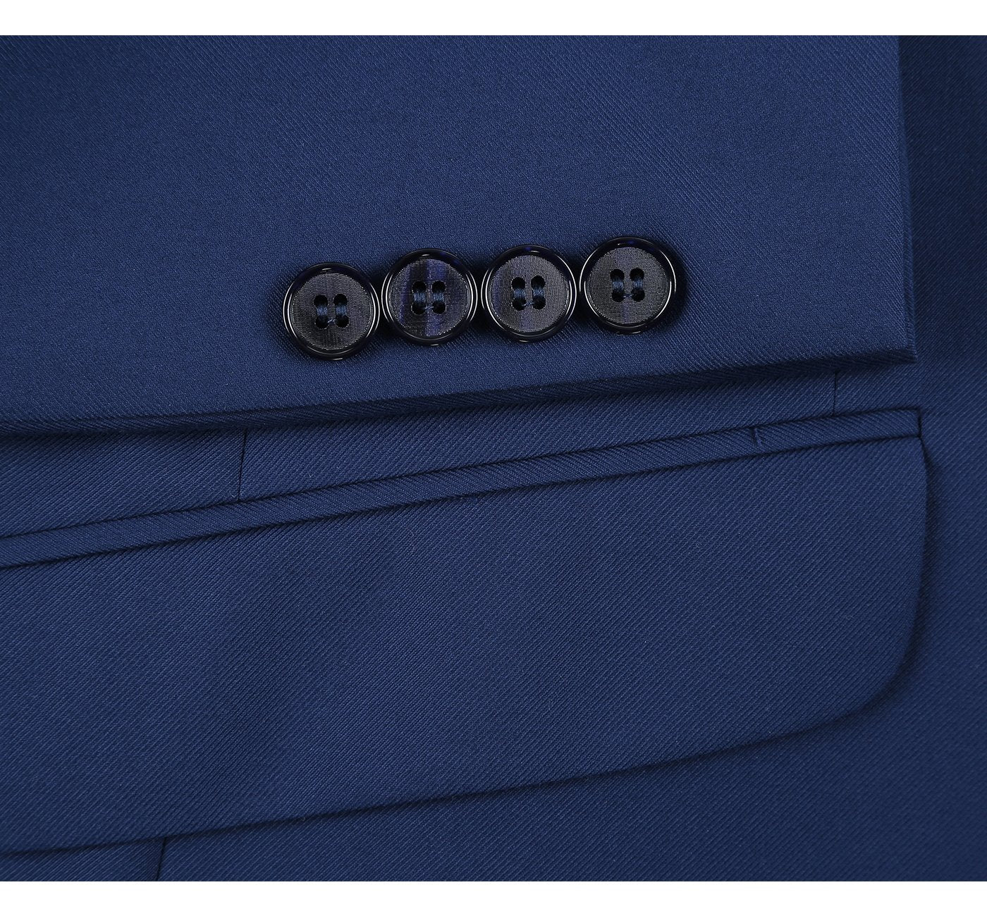 Men’s Royal Blue 2-Piece Single Breasted Notch Lapel Suit 7