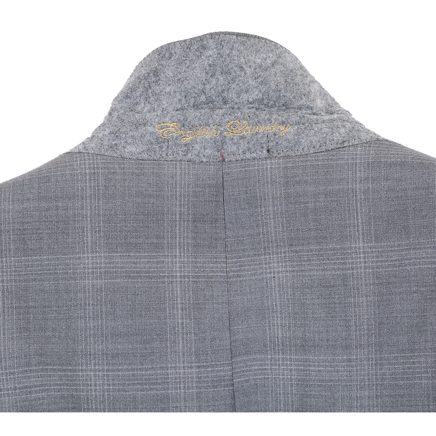 English Laundry Light Gray Window Pane Check Wool Suit 6