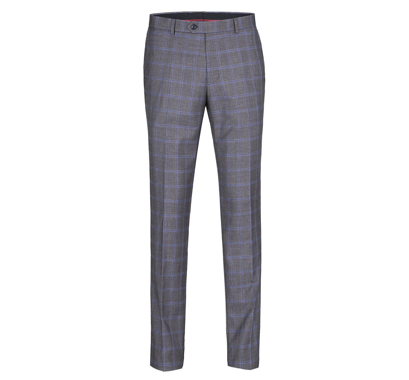 Men’s Slim Fit 2-Piece Single Breasted Check Dress Suit 4