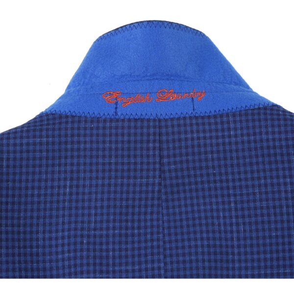 English Laundry Blue Mini-Check Wool Suit