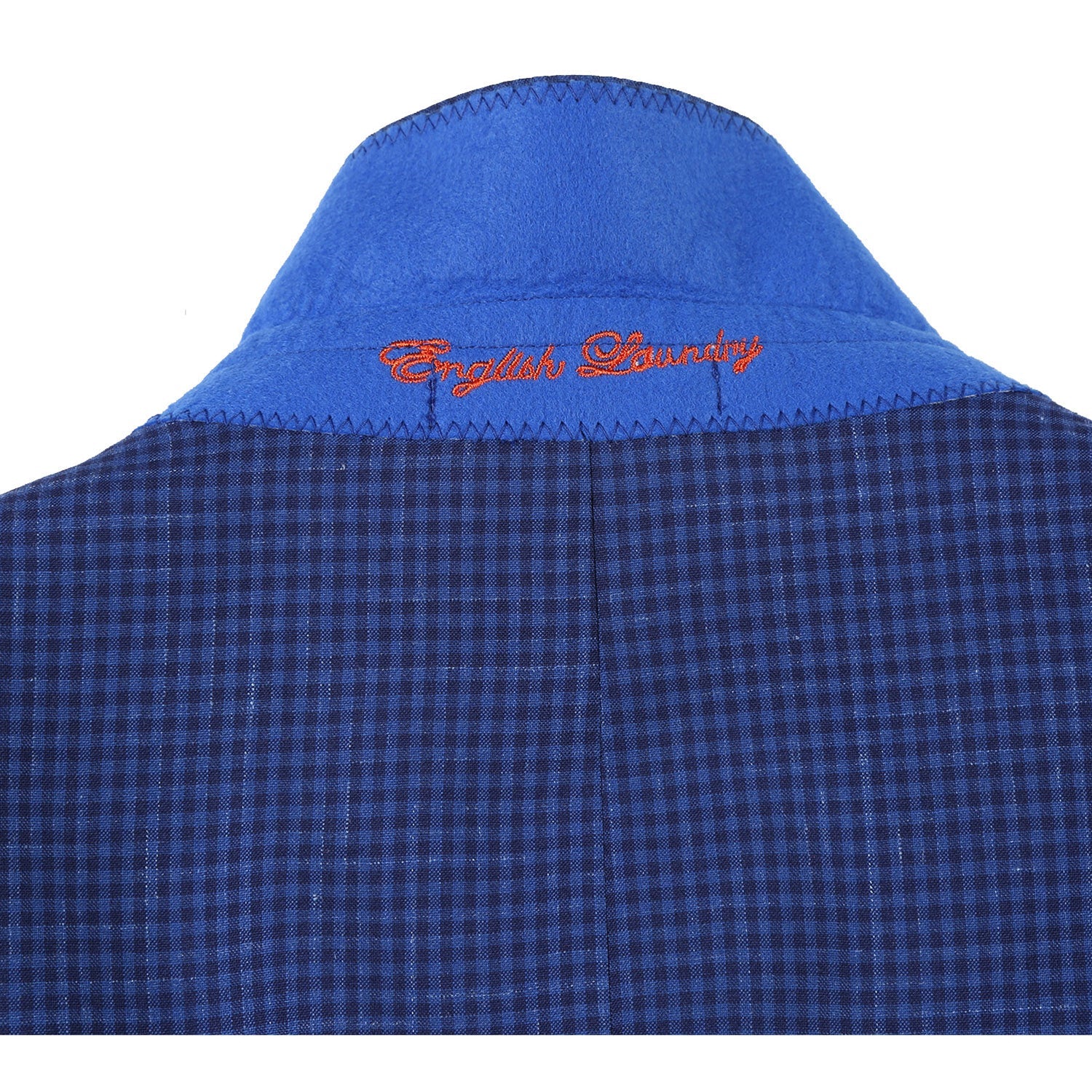 English Laundry Blue Mini-Check Wool Suit 6