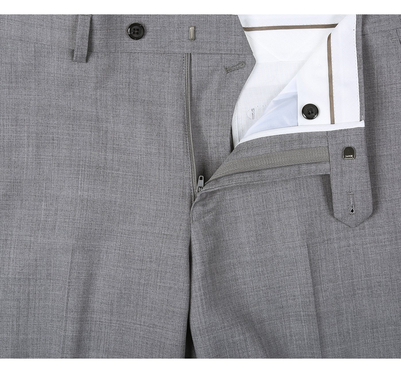 Men’s Grey 2-Piece Notch Lapel Wool Suit 8