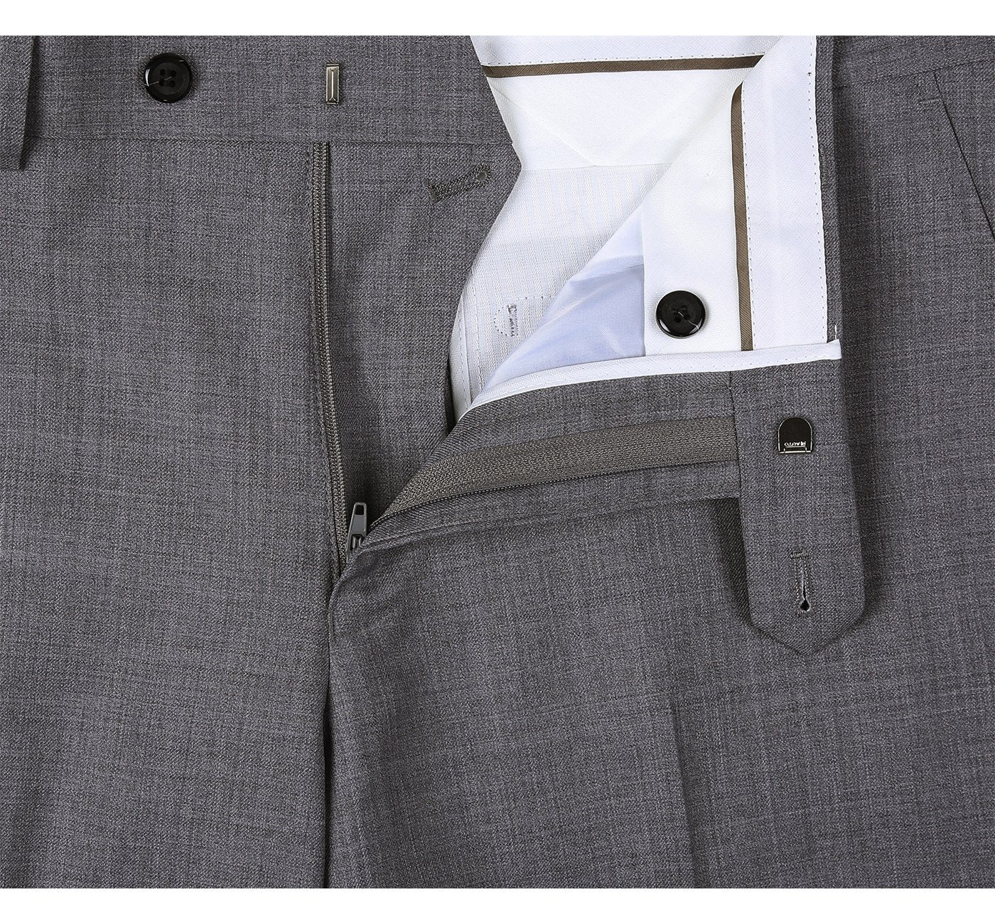 Men’s Regular Fit Flat Front Wool Suit Pant 5