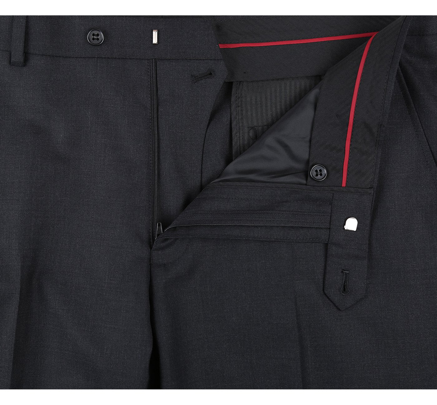 Men’s 2-Button Notch Lapel Classic Fit Wool Suit 6