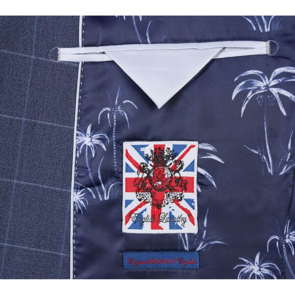 English Laundry Pale Blue Window Pane Check Suit