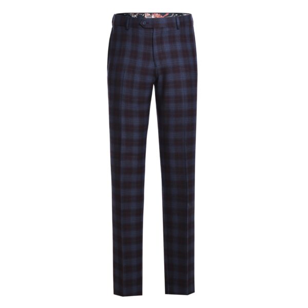 English Laundry Blue with Black Check Wool Suit
