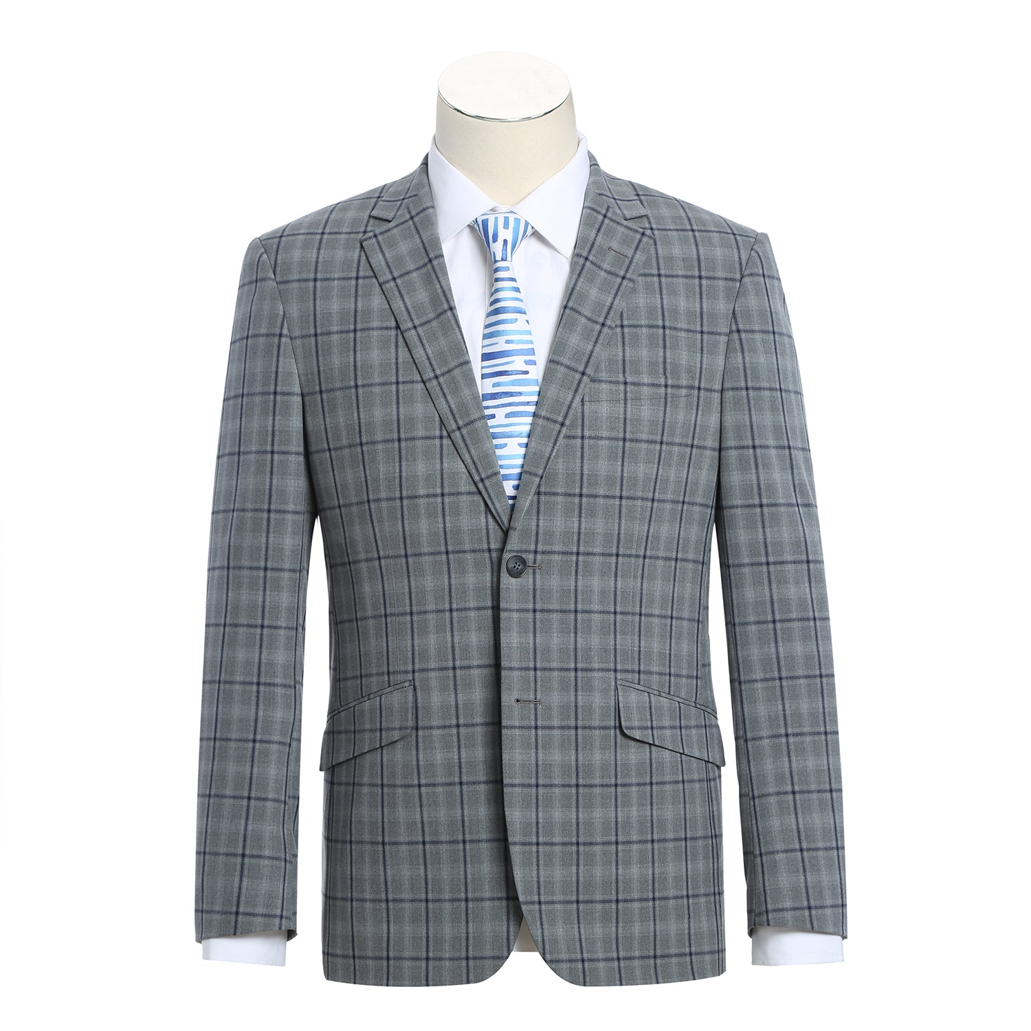Men's Slim Fit Stretch Checked Suits