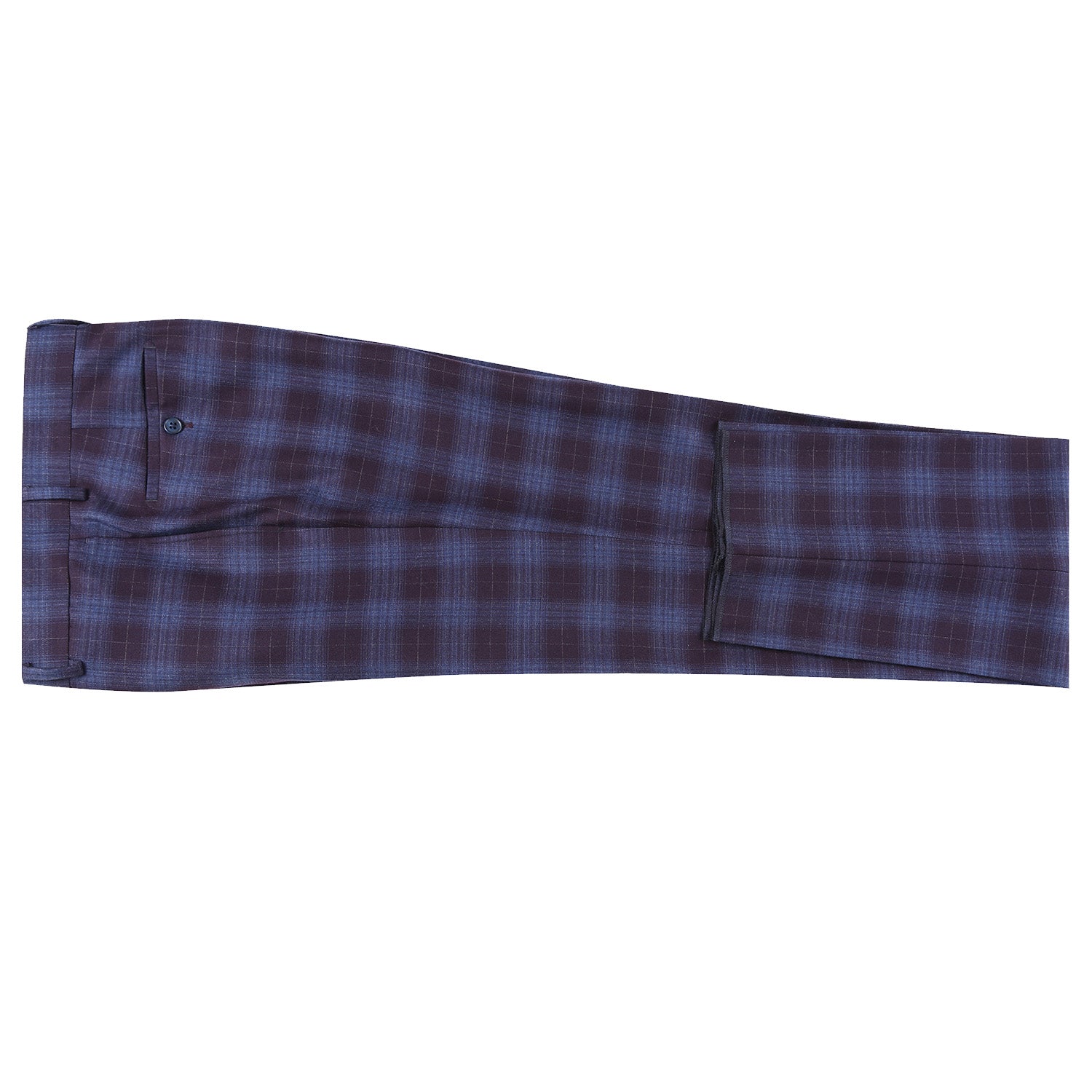 English Laundry Blue with Black Check Wool Suit 9