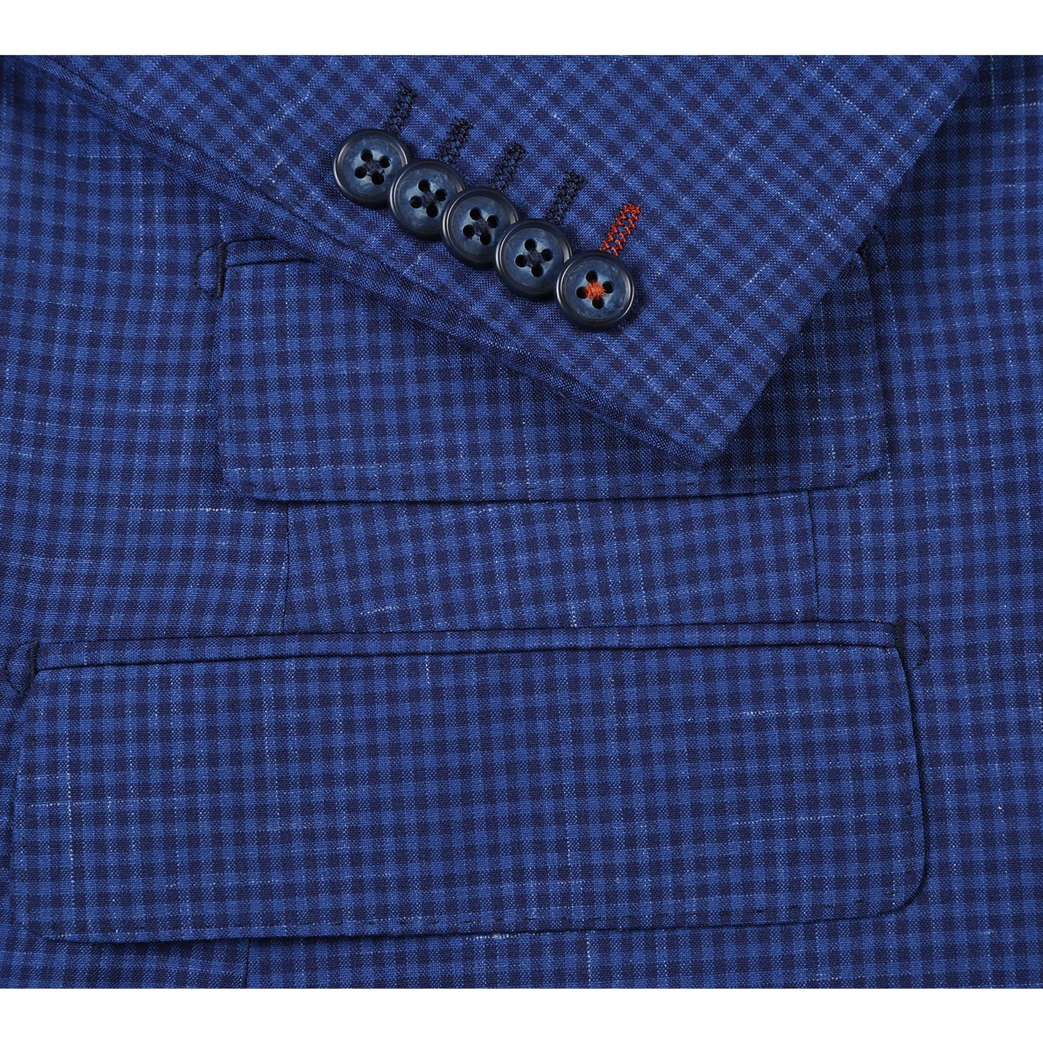 English Laundry Blue Mini-Check Wool Suit 8