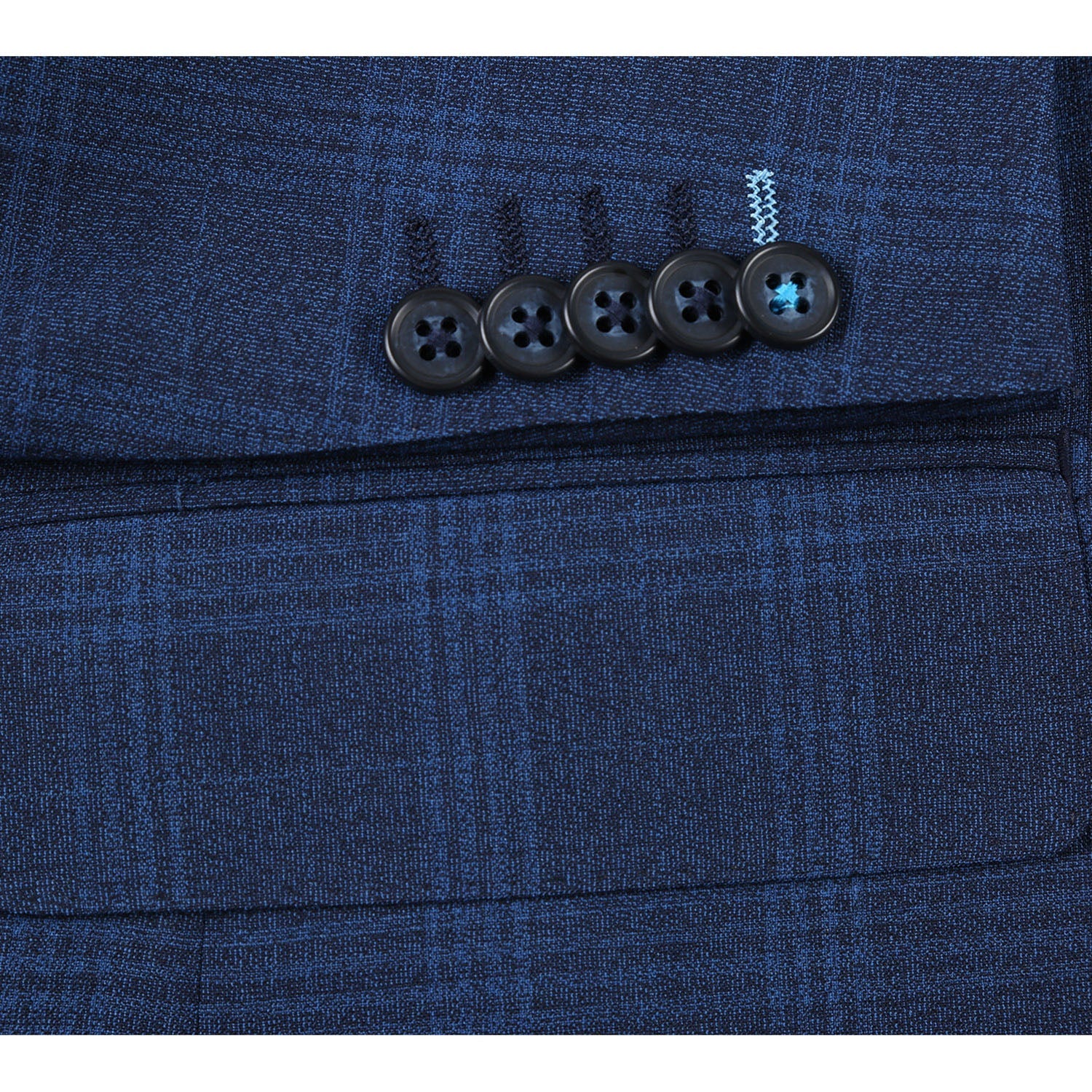 English Laundry Air Force Blue Plaid Wool Suit 8