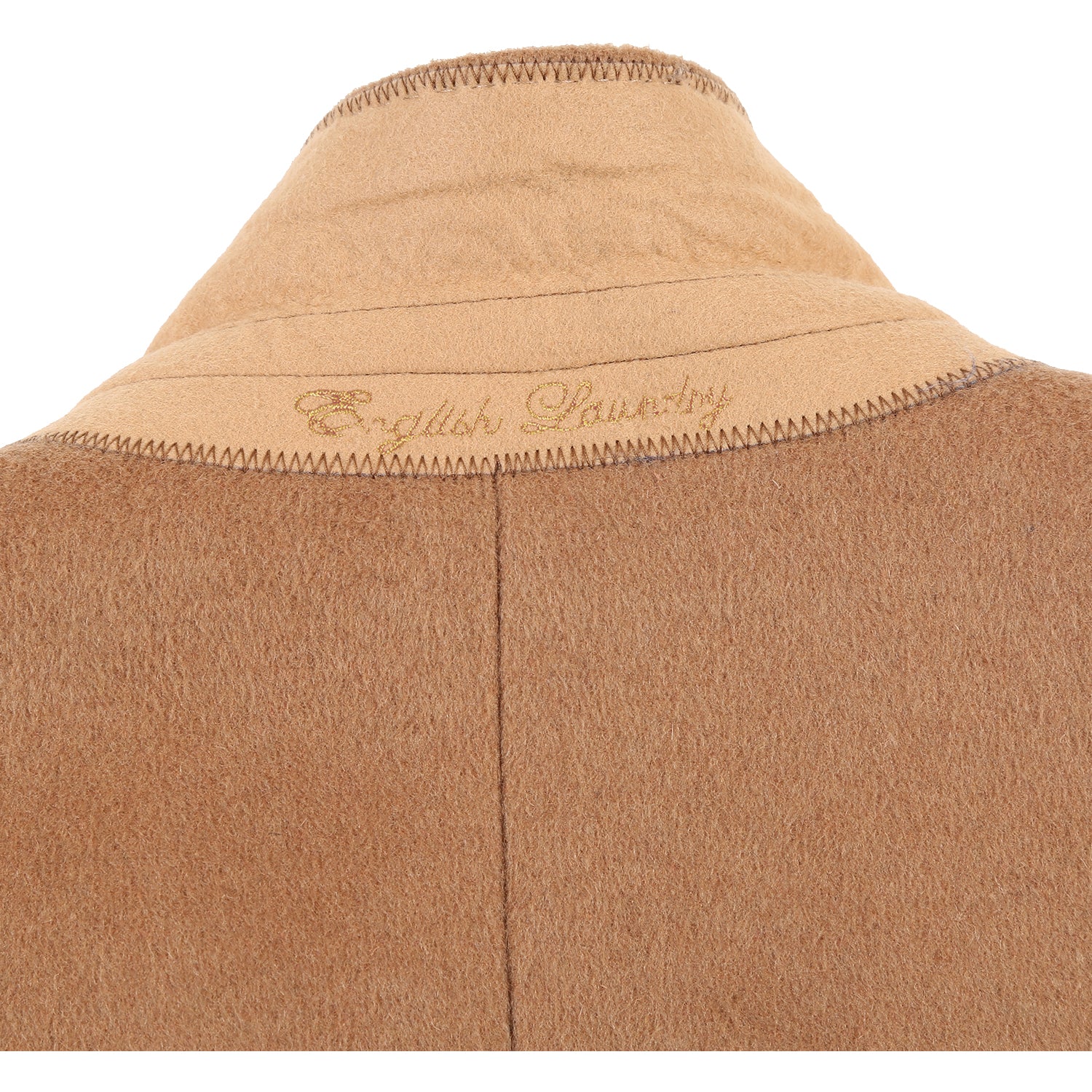 English Laundry Wool Blend Breasted Camel Top Coat 4