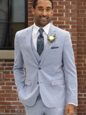 Oxford Blue Stretch Slim Fit Suit Coat