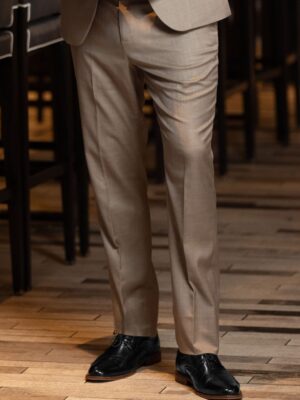 Wheat Stretch Slim Fit Suit Pants - 52 Short