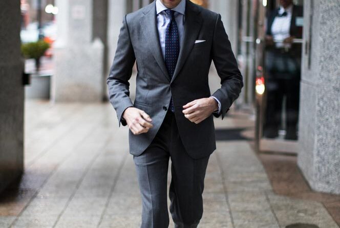 Man in a charcoal grey suit - classic professional style