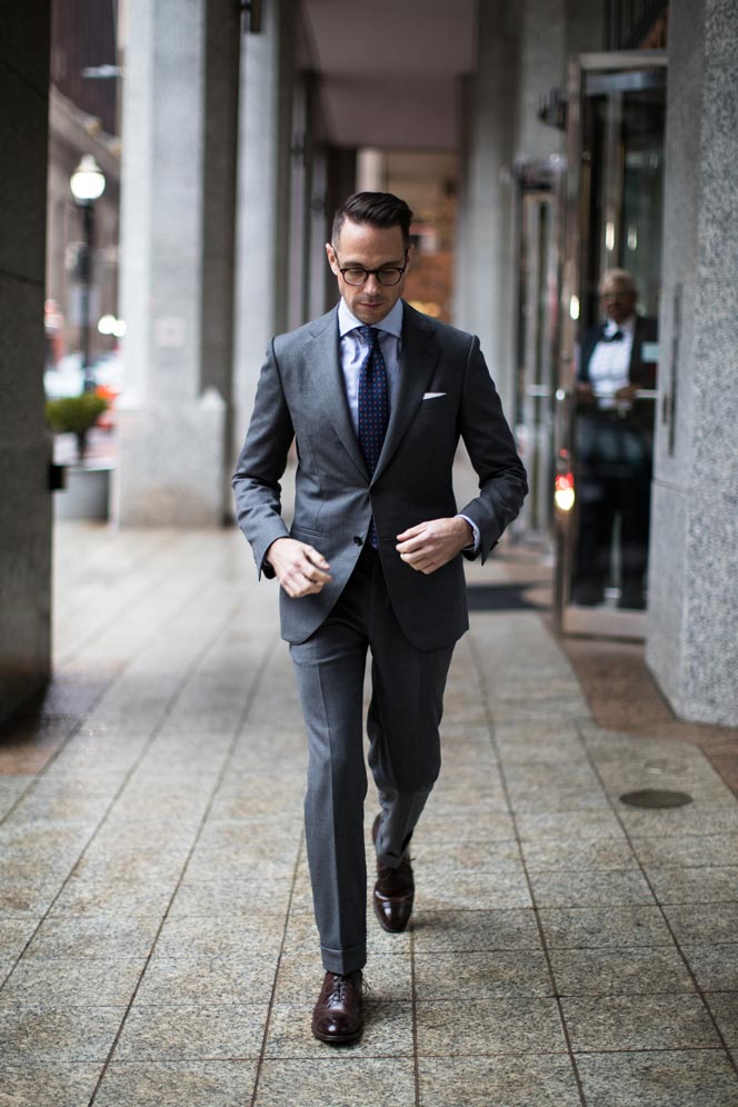 Man in a charcoal grey suit - classic professional style