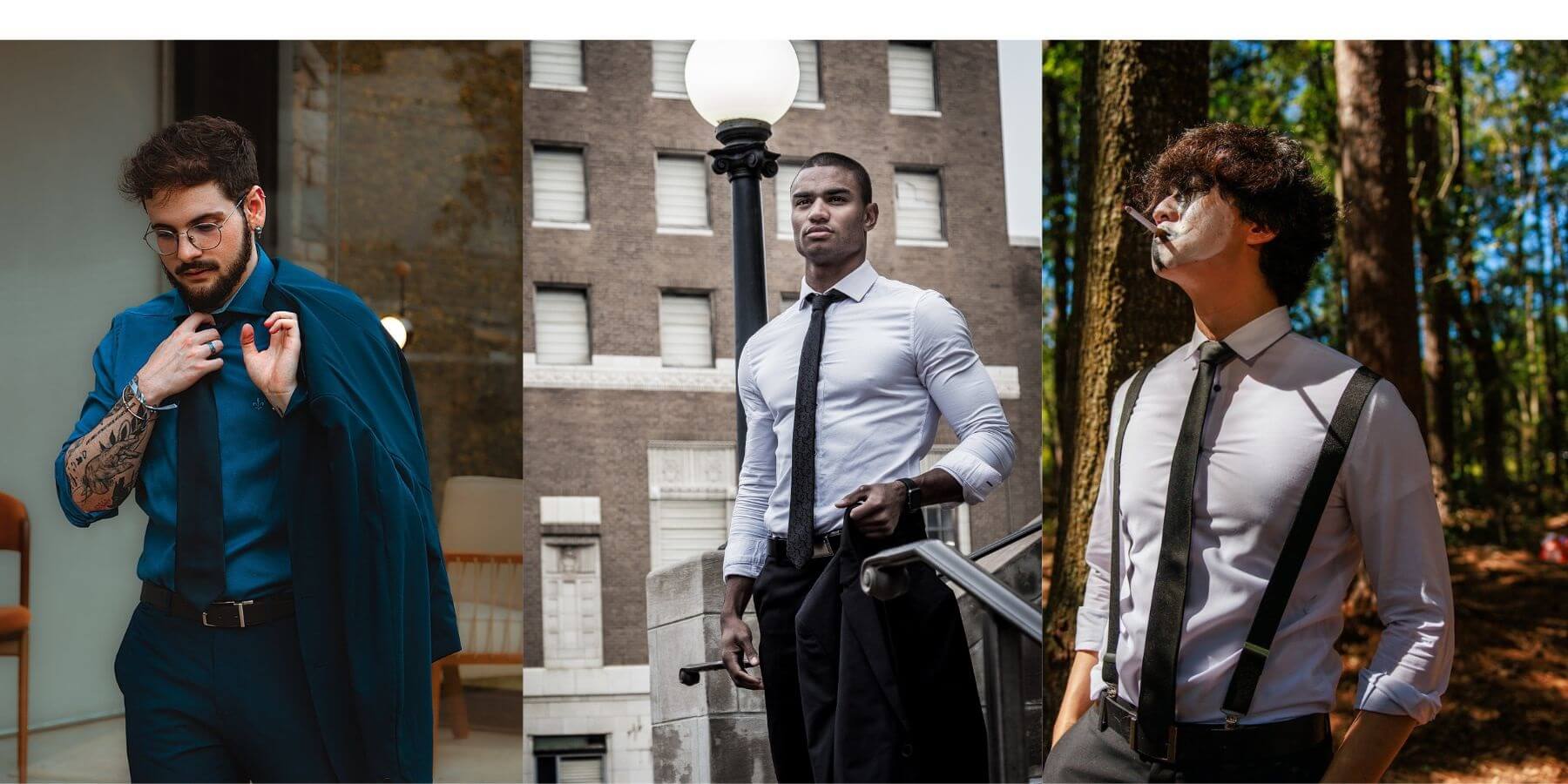 Men's shirt and tie combination guide - matching ties to suits